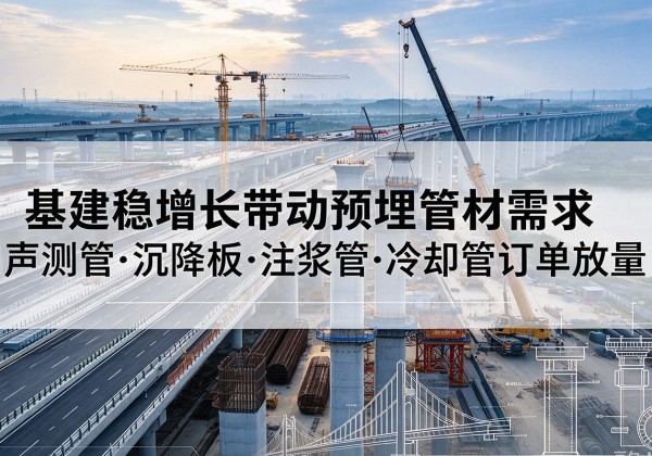 永胜基建稳增长带动预埋监测管材需求，声测管、沉降板、注浆管订单持续放量